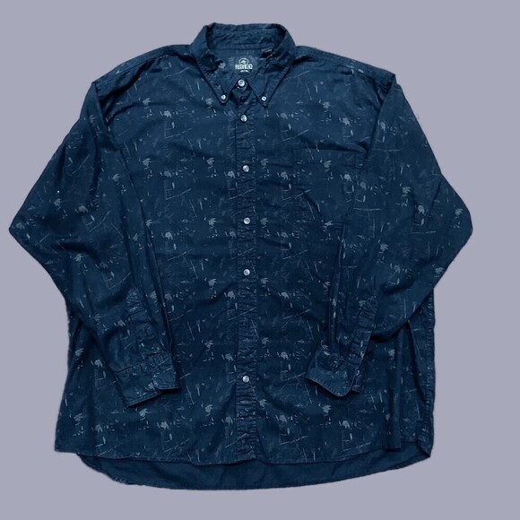 Red Head Vintage Deer Hunting Outdoors Black Button Down AOP Shirt Mens Size XXL - Picture 1 of 9